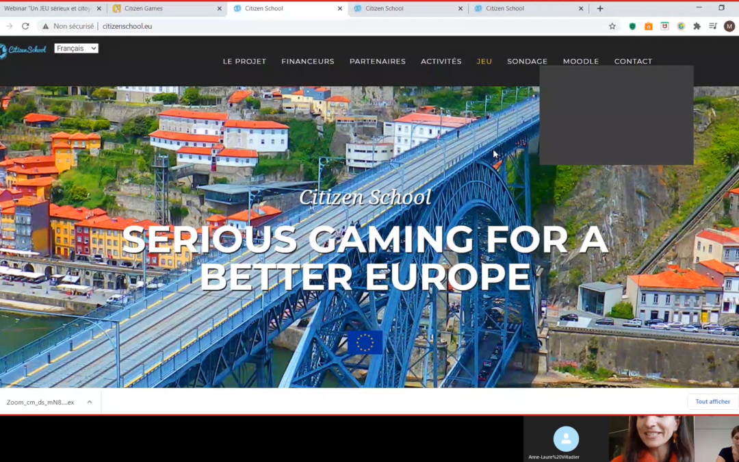 Le projet européen Citizen games s’adapte à l’heure du tout virtuel !
